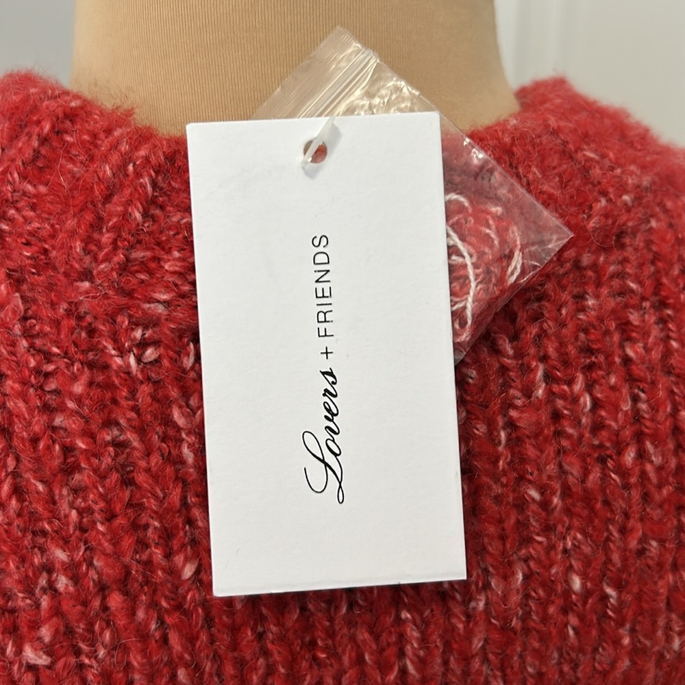 Lovers+ Friends Kirkland Sweater Red White - Picture 5 of 10